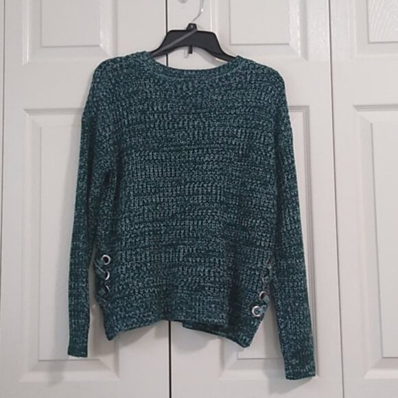 It's Our Time Hunter Green Boxy Crew Neck Sweater - Picture 8 of 14